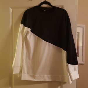 Brand new black/white light sweatshirt top